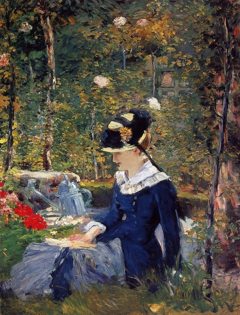   103-Édouard Manet, Fanciulla nel giardino di Bellevue, 1880